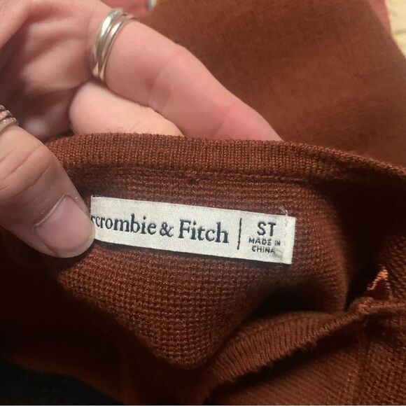 Abercrombie & Fitch Brown Fitted Dress Small Tall - Picture 2 of 5